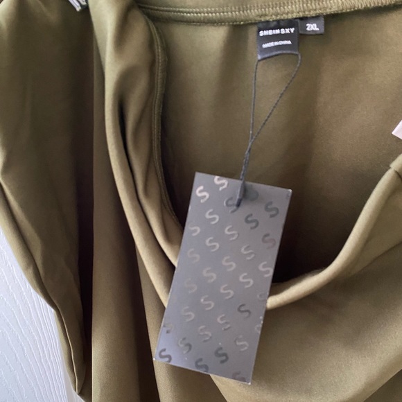 ☘️5 for $30☘️ Shein Plus Size Army Green High Waist 2X Skirt NWT - Picture 11 of 16